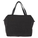 FENDI Zucchino Canvas Hand Bag Black Auth 148858-13