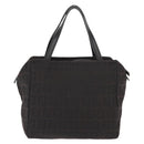 FENDI Zucchino Canvas Hand Bag Black Auth 148858-2