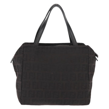 FENDI Zucchino Canvas Hand Bag Black Auth 148858 - 0