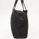 FENDI Zucchino Canvas Hand Bag Black Auth 148858-3