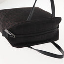 FENDI Zucchino Canvas Hand Bag Black Auth 148858-6