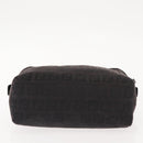 FENDI Zucchino Canvas Hand Bag Black Auth 148858-5