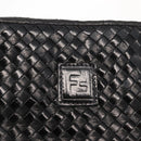 FENDI Shoulder Bag Leather Black Auth 148859-17
