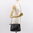 FENDI Shoulder Bag Leather Black Auth 148859-21