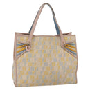FENDI Zucchino Canvas Tote Bag Multicolor Gold Auth 148860-1