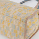 FENDI Zucchino Canvas Tote Bag Multicolor Gold Auth 148860-9