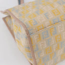 FENDI Zucchino Canvas Tote Bag Multicolor Gold Auth 148860-14