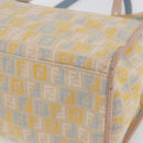 FENDI Zucchino Canvas Tote Bag Multicolor Gold Auth 148860-15
