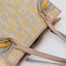 FENDI Zucchino Canvas Tote Bag Multicolor Gold Auth 148860-6