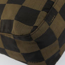 FENDI Pecan Canvas Shoulder Bag Black Brown Auth 148861-14