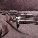 FENDI Pecan Canvas Shoulder Bag Black Brown Auth 148861-20