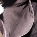 FENDI Pecan Canvas Shoulder Bag Black Brown Auth 148861-21