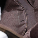 FENDI Pecan Canvas Shoulder Bag Black Brown Auth 148861-12