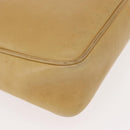 FENDI Shoulder Bag Leather Beige Gold Auth 148863-14
