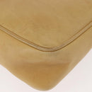 FENDI Shoulder Bag Leather Beige Gold Auth 148863-15