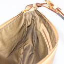 FENDI Shoulder Bag Leather Beige Gold Auth 148863-20