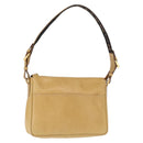 FENDI Shoulder Bag Leather Beige Gold Auth 148863-1