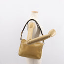 FENDI Shoulder Bag Leather Beige Gold Auth 148863-21