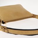 FENDI Shoulder Bag Leather Beige Gold Auth 148863-6