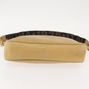 FENDI Shoulder Bag Leather Beige Gold Auth 148863-5