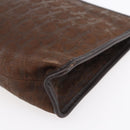 Christian Dior Trotter Canvas Clutch Bag Brown Auth 148875-15