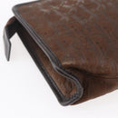 Christian Dior Trotter Canvas Clutch Bag Brown Auth 148875-16