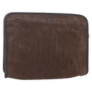 Christian Dior Trotter Canvas Clutch Bag Brown Auth 148875-1