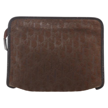 Christian Dior Trotter Canvas Clutch Bag Brown Auth 148875 - 0