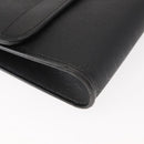 Christian Dior Honeycomb Canvas Chain Shoulder Bag PVC Black Gold Auth 148882-10