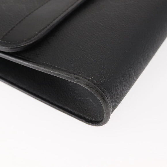 Christian Dior Honeycomb Canvas Chain Shoulder Bag PVC Black Gold Auth 148882