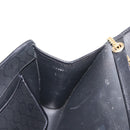 Christian Dior Honeycomb Canvas Chain Shoulder Bag PVC Black Gold Auth 148882-19