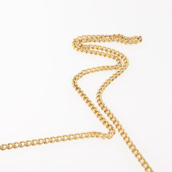 Christian Dior Honeycomb Canvas Chain Shoulder Bag PVC Black Gold Auth 148882