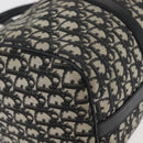 Christian Dior Trotter Canvas Boston Bag PVC Black Gold Auth 148883-9