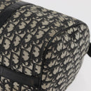 Christian Dior Trotter Canvas Boston Bag PVC Black Gold Auth 148883-14