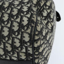 Christian Dior Trotter Canvas Boston Bag PVC Black Gold Auth 148883-13