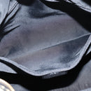 Christian Dior Trotter Canvas Boston Bag PVC Black Gold Auth 148883-18