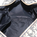Christian Dior Trotter Canvas Boston Bag PVC Black Gold Auth 148883-23