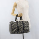 Christian Dior Trotter Canvas Boston Bag PVC Black Gold Auth 148883-27
