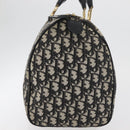Christian Dior Trotter Canvas Boston Bag PVC Black Gold Auth 148883-4