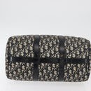 Christian Dior Trotter Canvas Boston Bag PVC Black Gold Auth 148883-5