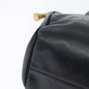 Christian Dior Tote Bag Leather Black Gold Auth 148884-9