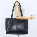 Christian Dior Tote Bag Leather Black Gold Auth 148884-19