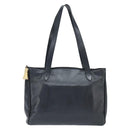 Christian Dior Tote Bag Leather Black Gold Auth 148884-13