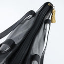 Christian Dior Tote Bag Leather Black Gold Auth 148884-6