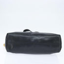 Christian Dior Tote Bag Leather Black Gold Auth 148884-5