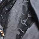 Salvatore Ferragamo Gancini Shoulder Bag Suede Black Gold Auth 148886-10