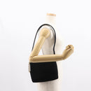 Salvatore Ferragamo Gancini Shoulder Bag Suede Black Gold Auth 148886-20