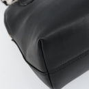 Salvatore Ferragamo Gancini Hand Bag Leather 2way Silver Black Auth 148888-17