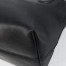 Salvatore Ferragamo Gancini Hand Bag Leather 2way Silver Black Auth 148888-18