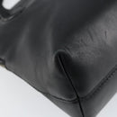 Salvatore Ferragamo Gancini Hand Bag Leather 2way Silver Black Auth 148888-9